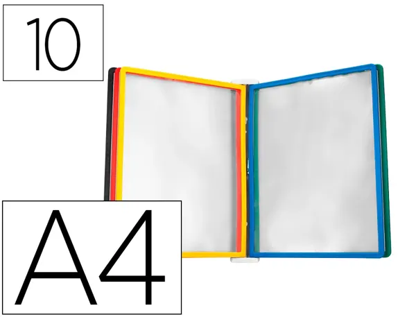 Pupitre mural liderpapel en plastique a4 10 poches de coloris assortis — Non classé