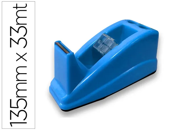 Devidoir de comptoir de ruban adhesif pour rouleau de 33m 135x58x60 mm coloris bleu — Non classé