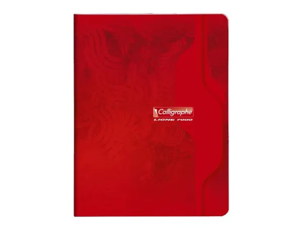 Cahier piqure clairefontaine 7000 couverture souple pp 17x22cm 96p seyes 70g coloris rouge — Non classé