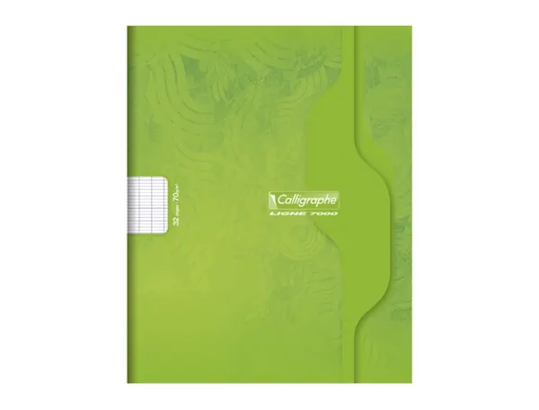 Cahier piqure clairefontaine 7000 couverture souple pp 17x22cm 96p seyes 70g coloris vert — Non classé