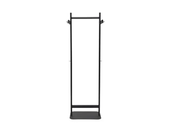 Porte-manteaux maulsalsa vertical metal 8 crochets hauteur 1,72m base pied 52x40cm coloris noir — Non classé