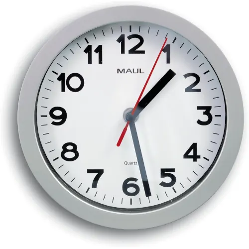 Horloge murale maul step diam. 20cm pile 1.5v aa fournie coloris argent — Non classé