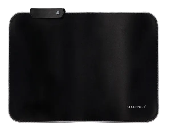 Tapis souris q-connect gaming lumiere led connection usb 350x250x3mm coloris noir — Non classé