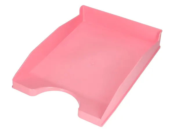 Corbeille a courrier q-connect plastique 240x70x340mm coloris rose pastel opaque — Non classé