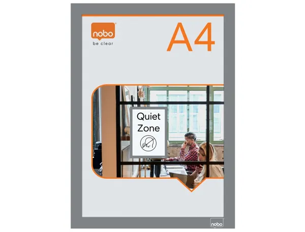 Porte-affiche nobo magnetique autocollant a4 cadre coloris gris — Non classé