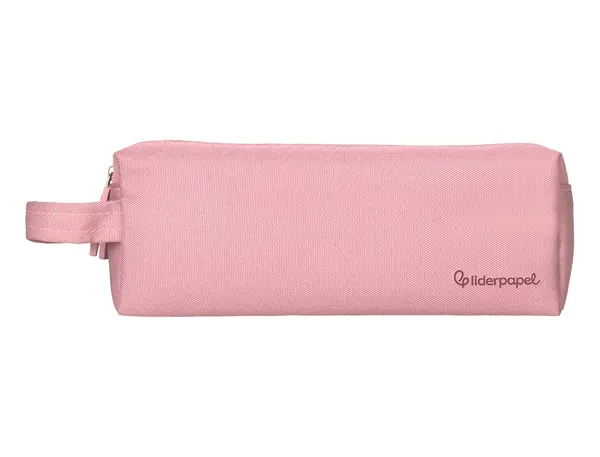 Fourre-tout liderpapel rectangulaire 2 compartiments anse de prehension 21x8cm coloris rose — Non classé