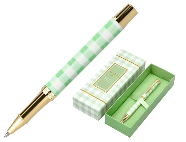 Roller belius picnic aluminium encre noire coloris vert dore boite design — Non classé