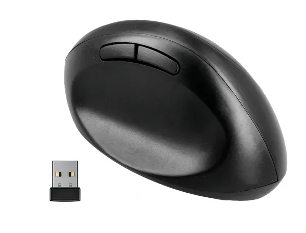 Souris q-connect optique sans fil ergonomique vertical dpi 800/1200/1600 piles aa coloris noir — Non classé