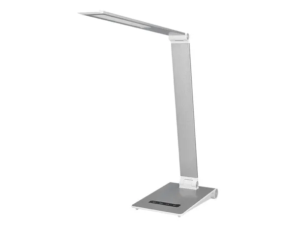 Lampe bureau q-connect sirio led 13w 800 lm tactile 3 niveaux luminosite intensite reglable coloris argent — Non classé