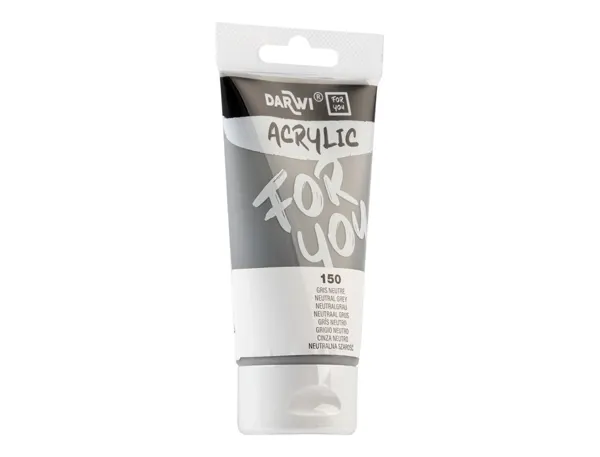 Peinture darwi for you acrylic tube 75ml coloris gris neutre — Non classé