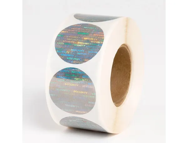 Etiquette autocollante avery holographique void avec transfert ronde diam. 37mm rouleau 1000 unites — Non classé
