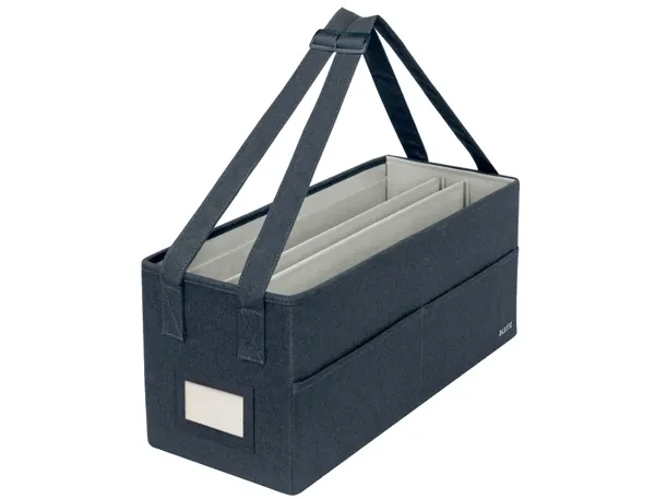 Sac rangement leitz nomades pliable tissu sacoche ouverte 3 compartiments interne fermeture zip 2 poignees — Non classé