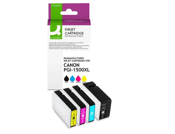 Cartouche d'encre compatible q-connect canon pgi-1500xl 1200 p noir/1020 p cyan/780 p magenta/935 p jaune pack 4 couleur —…