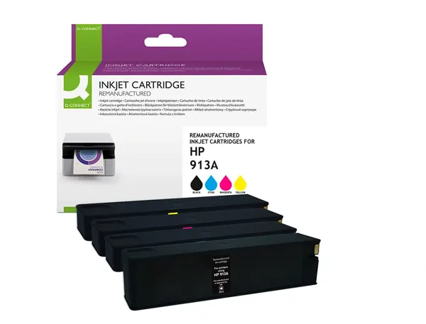 Cartouche d'encre compatible q-connect hp 913a 3000 p noir/cyan/magenta/jaune pack 4 couleur — Non classé