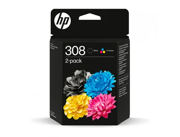 Cartouche d'encre original hp 308 120 p noir/cyan/magenta/jaune pack 4 couleur — Non classé