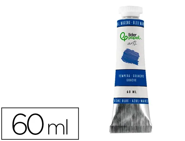 Peinture gouache tempera liderpapel tube en aluminium de 60 ml coloris bleu marine — Non classé