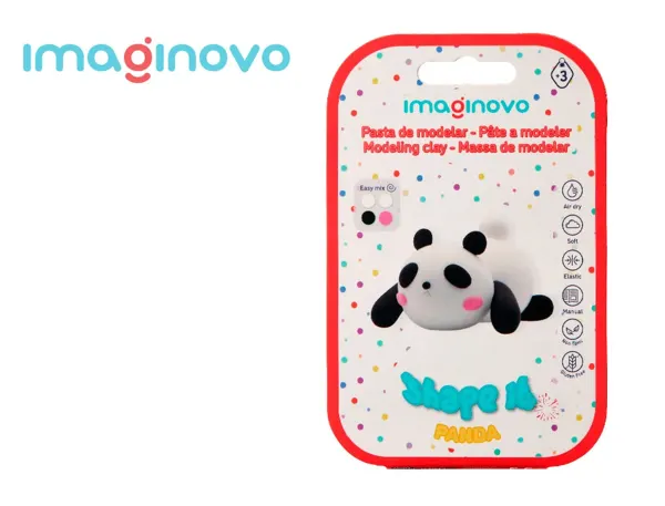 Pate a modeler imaginovo sechage a l'air set coloris assortis avec instructions panda — Non classé
