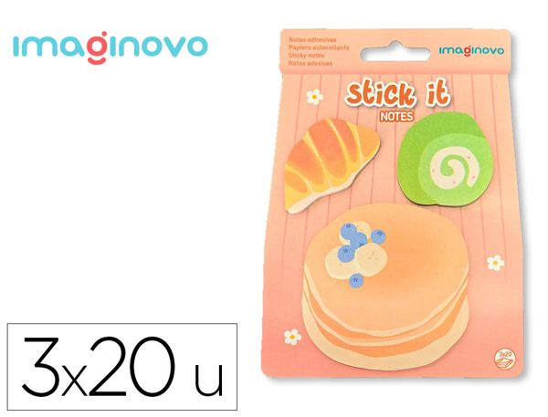 Bloc notes imaginovo adhesifs foodies pancakes tailles assorties 20 feuilles — Non classé