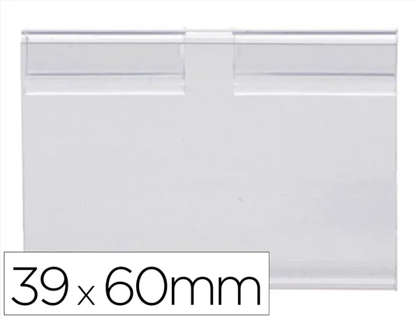 Support porte-etiquette prix q-connect pour crochet en t, etiquette 39x60 mm transparent — Non classé