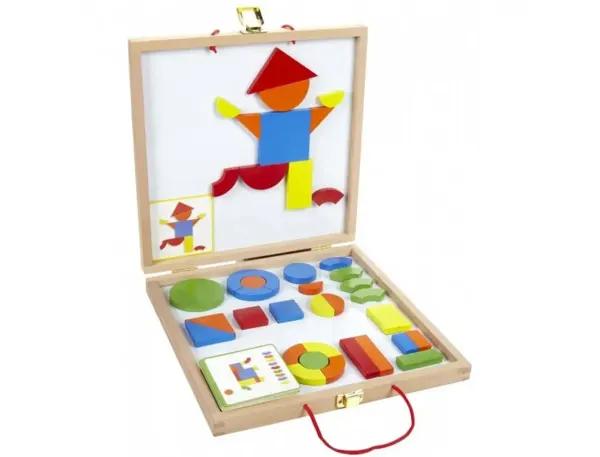 Geoforme jeu magnetique djeco pour reconstituer toutes sortes de formes 42 pieces en bois et 24 modeles — Non classé