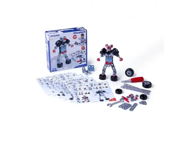 Mecatech miniland construction de vehicules robots et personnages 6 modeles 106 pieces et 6 — Non classé
