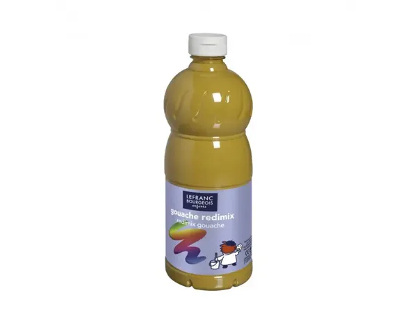 Gouache liquide colart redimix aspect veloute miscible coloris ocre flacon 1l — Non classé