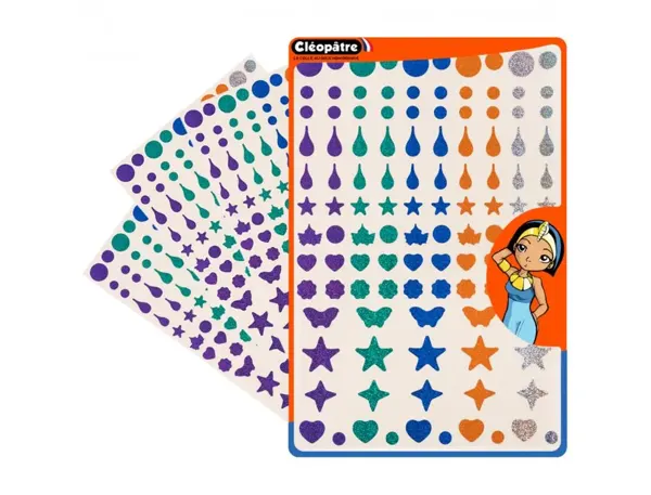 Gommette holographique cleopatre 6 formes 5 coloris assortis pochette de 1150 gommettes — Non classé