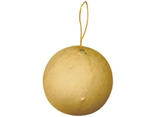 Suspension boule grane creative carton noel 6,5cm or — Non classé