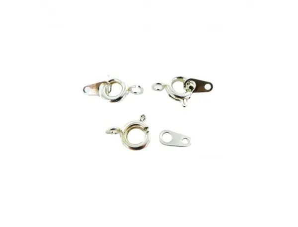 Fermoir a ressort innspiro 6mm avec anneau coloris argent lot de 7 — Non classé