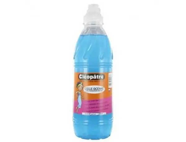 Colle oceane cleopatre sans solvant papier carton bouchon pinceau coloris bleu flacon de 1kg — Non classé