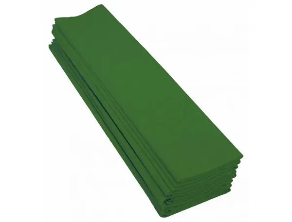 Papier crepon clairefontaine standard 0,5x2m crepage 40% coloris vert fonce paquet 10 feuilles — Non classé