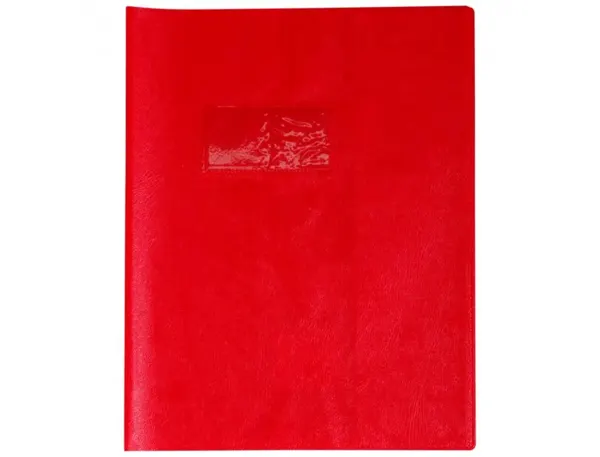 Protege-cahier clairefontaine 17x22cm plastique 22/100e opaque coloris rouge — Non classé