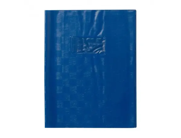 Protege-cahier clairefontaine 17x22cm plastique 22/100e 2 rabats coloris bleu — Non classé