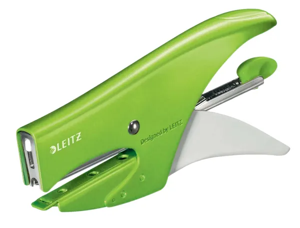 Pince A Agrafer Leitz 5531 Wow Metal 82x24x160 mm 15f Agrafes N.10 Coloris Vert Metallise — Fournitures