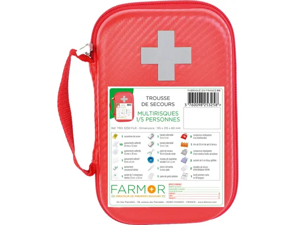 Trousse De Secours Farmor Universelle 1 A 5 Personnes Ceinture Sangle Multi Poches De Rangement Coloris Rouge, N.C —…