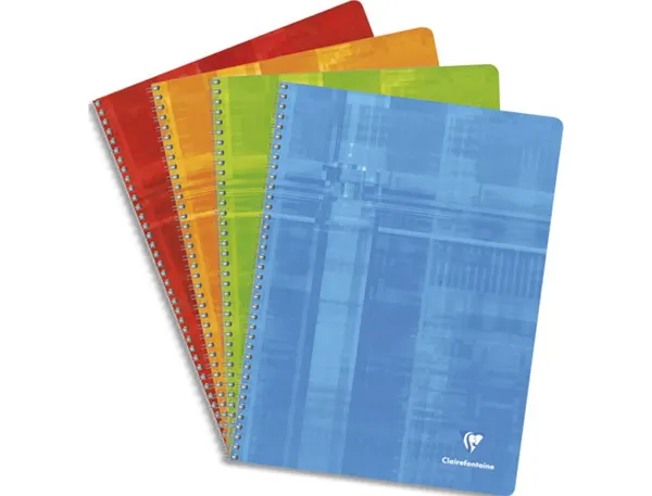 Cahier clairefontaine papier vélin velouté couverture pelliculée reliure intégrale a4+ 24x32cm 180 pages 90g 5x5mm — Non…