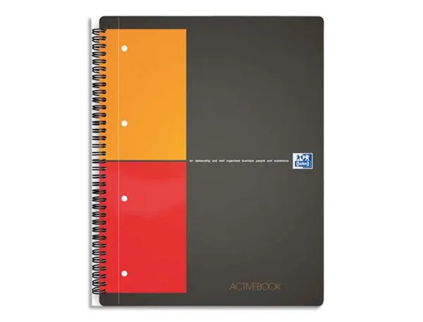 Cahier oxford active book optik paper couverture polypropylène pochette rangement a4+ 21x32cm 160 pages 5x5mm — Non classé