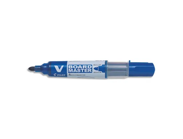 Marqueur pilot v board master rechargeable pointe ogive tracé 2mm encre liquide base alcool couleur vive bleu — Non classé