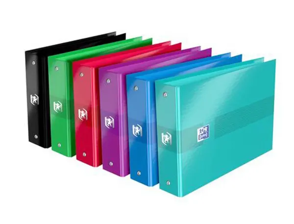 Classeur oxford color life 2 anneaux 25mm carte pelliculée a5 245x165mm 8 coloris assortis — Non classé