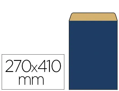 Pochette kraft vergé 60g 240x90x410mm coloris bleu — Non classé