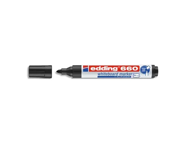 Marqueur edding e660 tableau blanc rechargeable pointe ogive tracé 1.5/3mm encre cap-off pigmentée non toxique noir — Non…