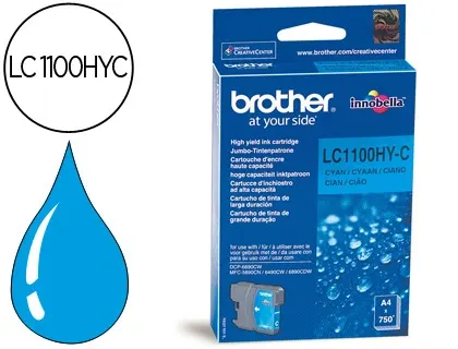 Cartouche d'encre original brother lc1100hyc 750 p cyan — Non classé