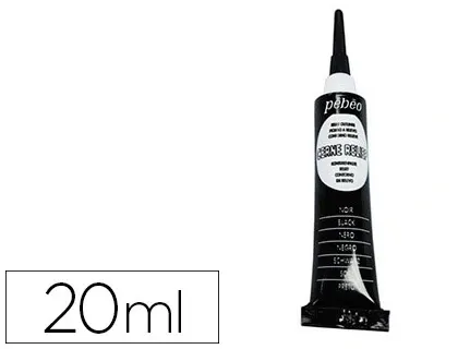 Cerne relief pébéo peinture vitrail coloris noir tube 20ml — Non classé