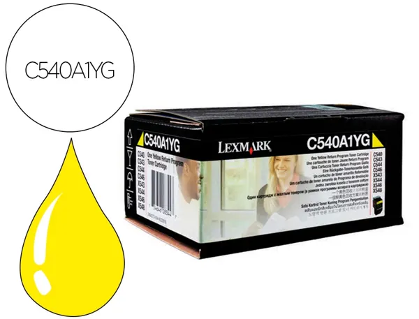 Toner laser original lexmark c540 1000 p jaune — Non classé