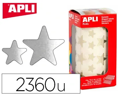 Gommette métallisée apli agipa étoile coloris argent rouleau 2360 unités — Non classé