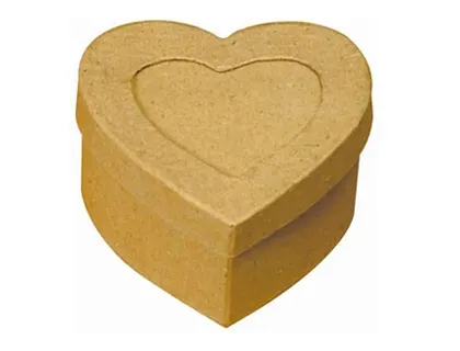 Boîte en carton à décorer forme coeur rangement photos 7.5x7.5x4cm — Non classé