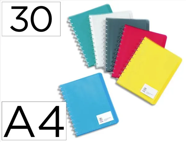 Protège-documents viquel propyglass géode semi-rigide 30 pochettes 60 vues document a4 coloris assortis — Non classé