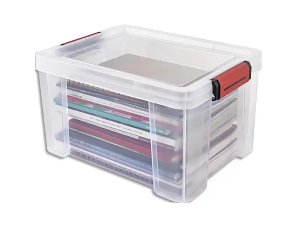 Bac de rangement clip n store sundis capacite 17 l 2 poignees 2 prehensions laterales dim 38 x 29 x h22 cm — Non classé