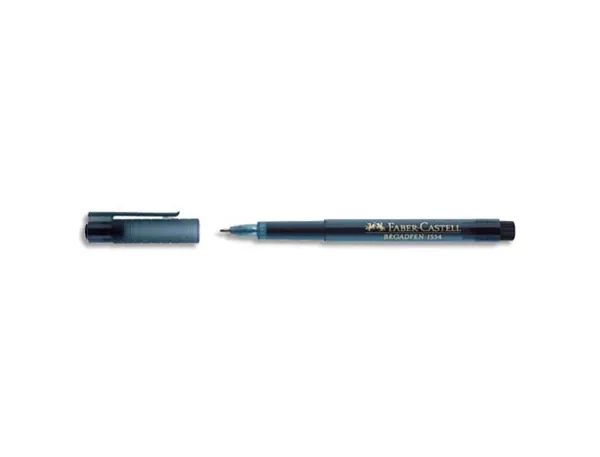 Feutre broadpen 1554 faber castell pointe large 0,8 mm encre indelebile corps transparent coloris noir — Non classé