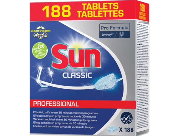 Sun Tablettes lave-vaisselle Professional Classic,188 pièces — Produits de nettoyage